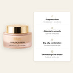 Blun Camel Milk Cream: fragrance-free, absorbs in seconds, for dry, oily and combination skin, dermatologically tested